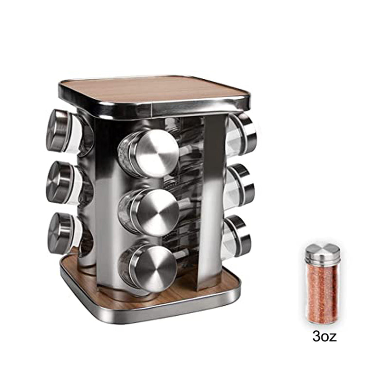 Spice Rack Organizer with 12 Jars | Keep Your Kitchen Neat & Tidy