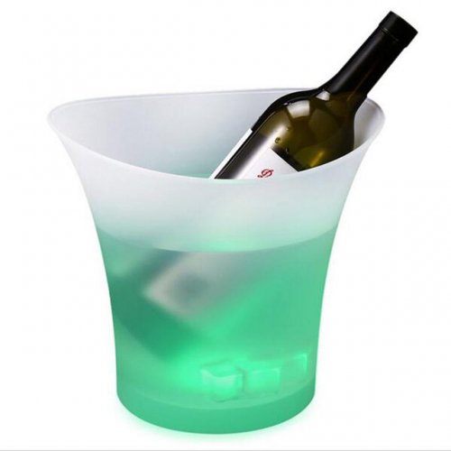 LED Colour-Changing Ice Bucket 5L | Party Drinks Cooler with Rechargeable Light