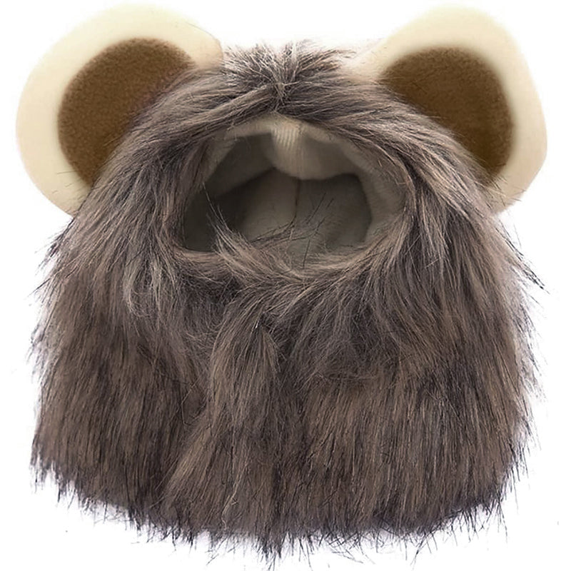 Pet Lion Mane Costume | Brown Hood for Dogs & Cats (S/M/L)
